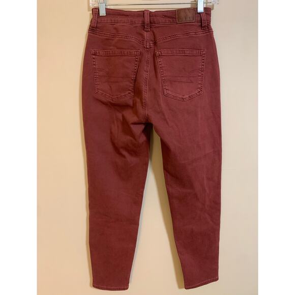 American Eagle - Burgundy Stretch Jeans - Size 0 Regular *NEW* Pants - Picture 3 of 7